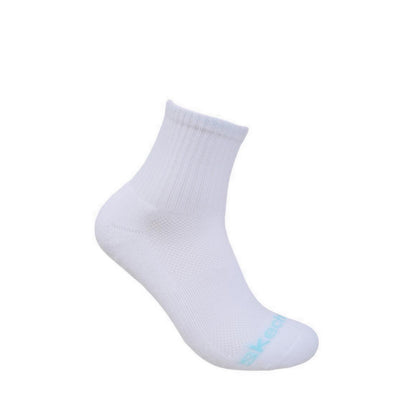 Skechers 3Pk Girls 1/2 Terry High Qtr Crew - White / Bright