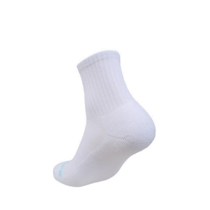 Skechers 3Pk Girls 1/2 Terry High Qtr Crew - White / Bright