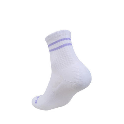 Skechers 3Pk Girls 1/2 Terry High Qtr Crew - White / Bright
