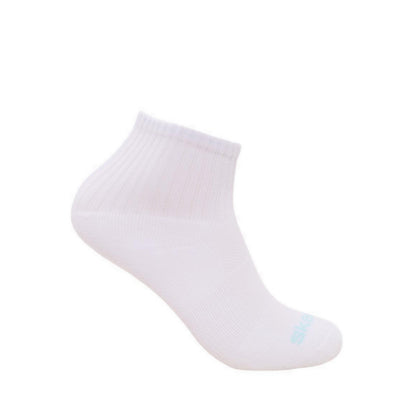 Skechers 3Pk 1/2 Terry High Qtr Crew Girls - White