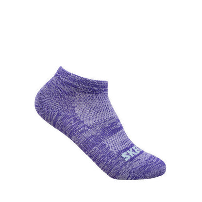 Skechers 3Pk Girls Non Terry Low Cut Socks - Purple