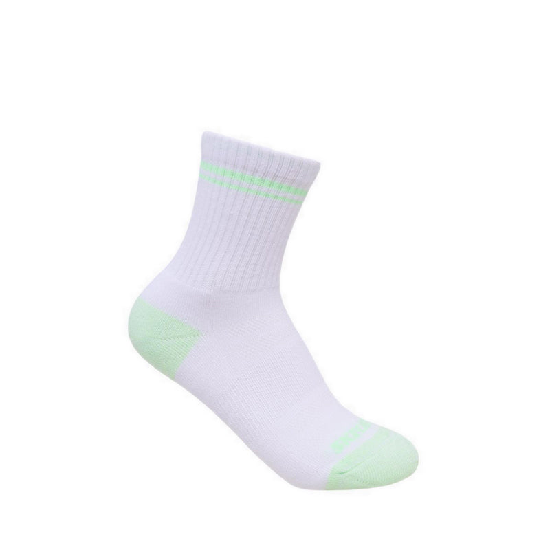 Skechers 6PK 1/2 Terry Crew Girls Socks - White / Purple