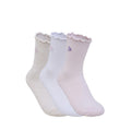 Skechers 3Pk Girls Non Terry Anklet Socks - Light Pastel Pink
