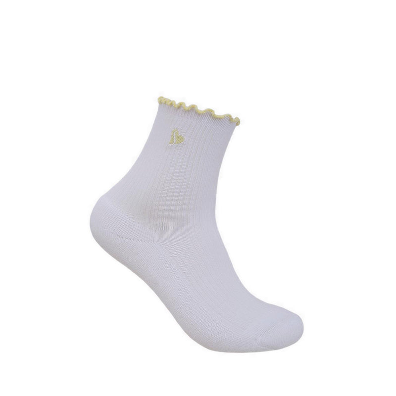 Skechers 3Pk Girls 1/2 Terry Anklet - White