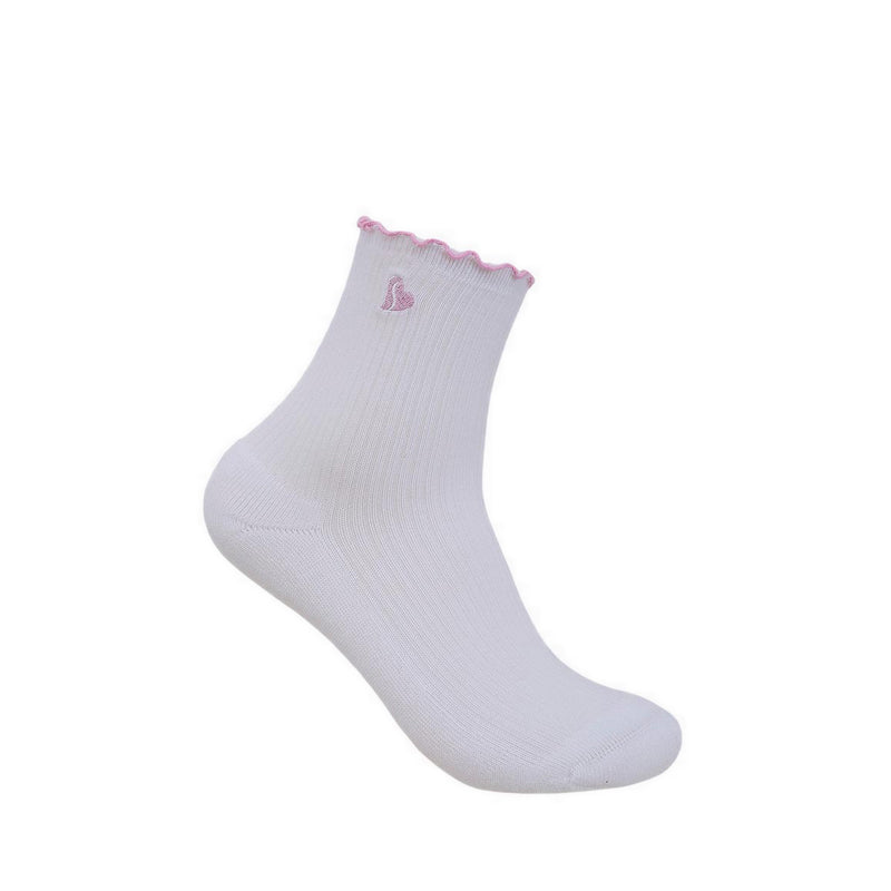 Skechers 3Pk Girls 1/2 Terry Anklet - White