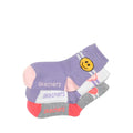 Skechers 3Pk Girls Non Terry Crew Socks - Purple