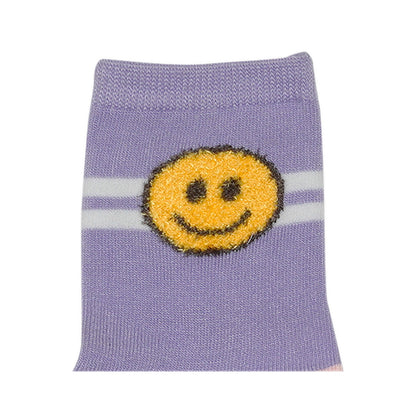 Skechers 3Pk Girls Non Terry Crew Socks - Purple