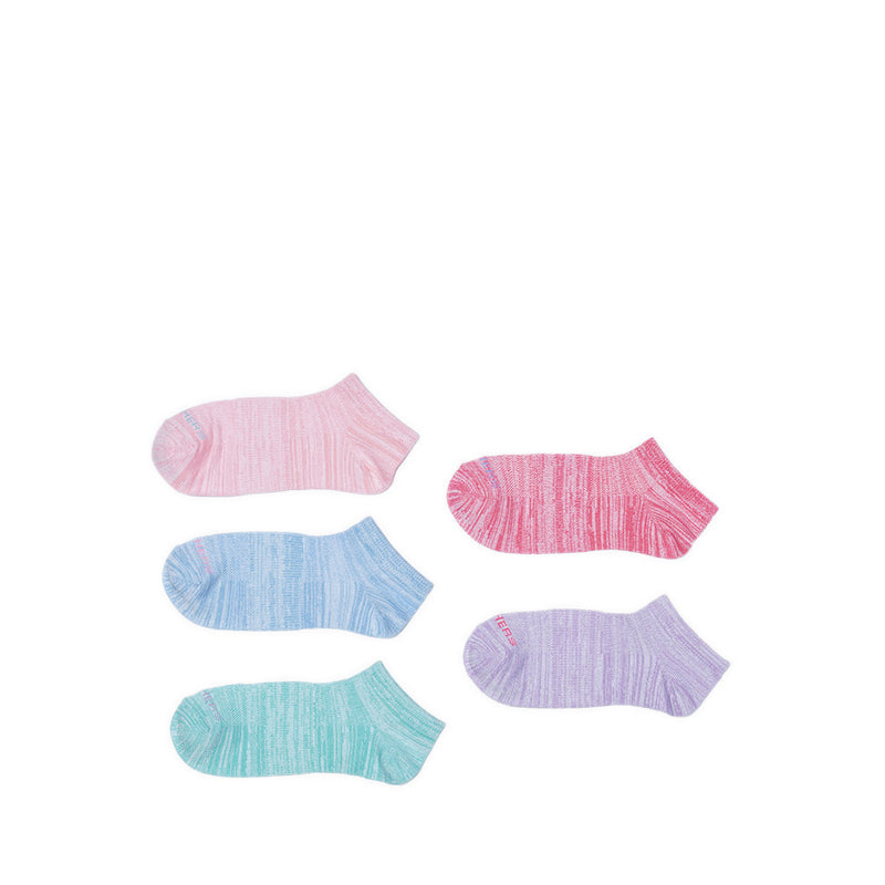 SKECHERS 5PK NON TERRY LOW CUT WOMEN - MIXED COLOR