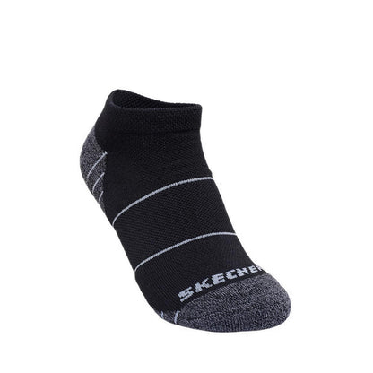 Skechers 3Pk Womens Extended Terry Low Cut - Black