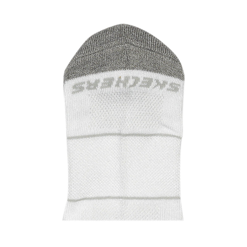Skechers 3Pk Womens Extended Terry Low Cut Socks - Grey / Black