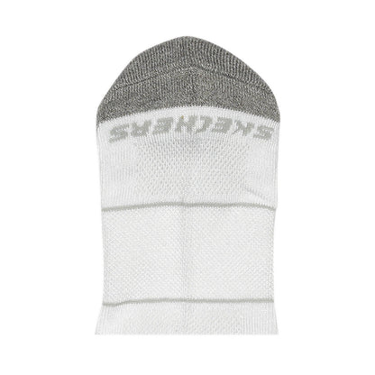 Skechers 3Pk Womens Extended Terry Low Cut Socks - Grey / Black