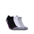Skechers 3Pk Womens Extended Terry Low Cut W/ Double Heel Tab Socks - Grey / Black