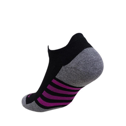 Skechers 3Pk Womens Extended Terry Low Cut W/ Double Heel Tab Socks - Grey / Black
