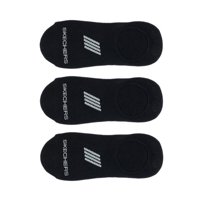 Skechers 3pk Womens Non Terry No Show Women - Black