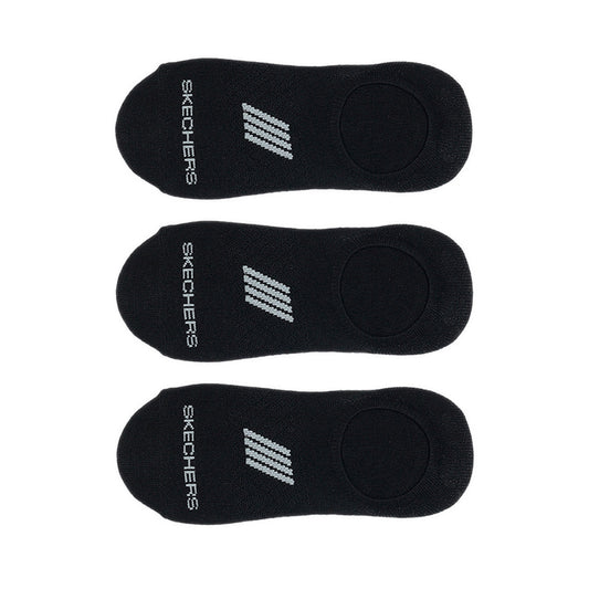 Skechers 3pk Womens Non Terry No Show Women - Black