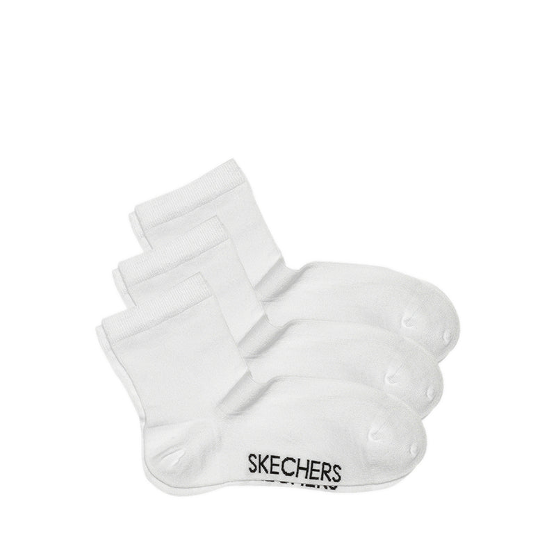 Skechers 3Pk Womens Non Terry Anklet Socks - White