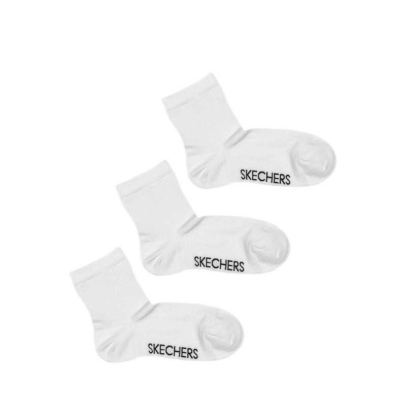 Skechers 3Pk Womens Non Terry Anklet Socks - White