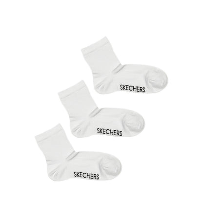 Skechers 3Pk Womens Non Terry Anklet Socks - White