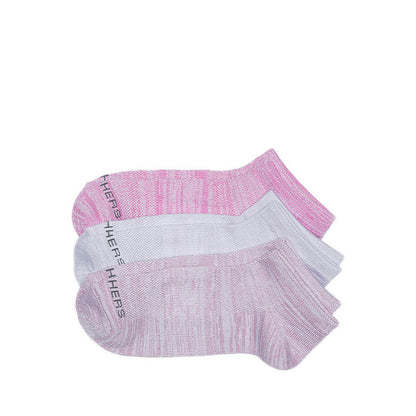 SKECHERS 3PK NON TERRY SUPERSOFT LOW CUT WOMEN - PINK