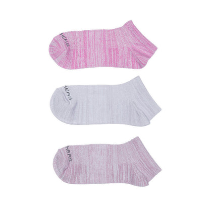 SKECHERS 3PK NON TERRY SUPERSOFT LOW CUT WOMEN - PINK