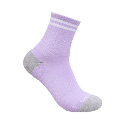 Skechers 3PK 1/2 Terry Qtr Crew Women Socks - Pink Combo