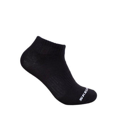 Skechers 3Pk Women Non Terry Qtr Crew - Arch Support - White / Black
