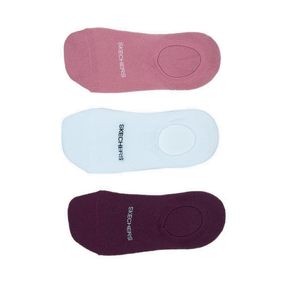 Skechers 3Pk Womens Non Terry Liner - Purple / Pink