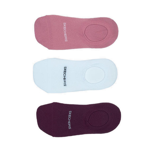 Skechers 3Pk Womens Non Terry Liner - Purple / Pink
