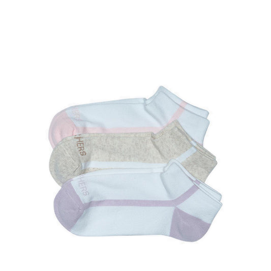 Skechers 3Pk Womens 1/2 Terry Low Cut - Light Pink Pastel