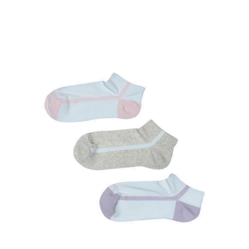 Skechers 3Pk Womens 1/2 Terry Low Cut - Light Pink Pastel