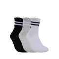 Skechers 3Pk Womens 1/2 Terry Low Crew - Multicolor