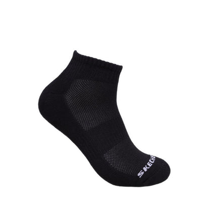 Skechers 3PK 1/2 Terry Qtr Crew Unisex Socks - Black / Multi