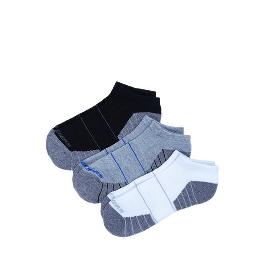 SKECHERS MEN 3PK EXT TR LOCUT (A/M) - GREY MIX