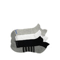 Skechers 3Pk Mens Extended Terry Low Cut W/ Double Heel Tab Socks - Grey / Black
