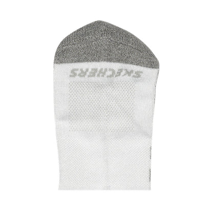 Skechers 3Pk Mens Extended Terry Low Cut W/ Double Heel Tab Socks - Grey / Black
