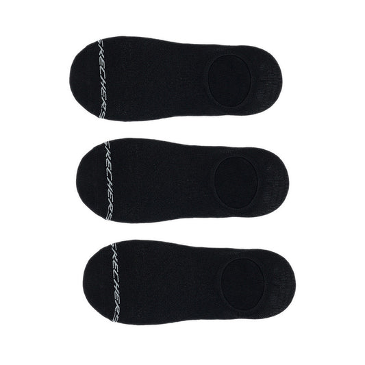 Skechers 3pk Mens Non Terry No Show Men - Black