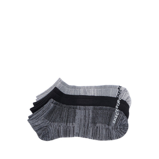 SKECHERS MEN 3PK NON TERRY SUPERSOFT LOW CUT - BLACK MIX