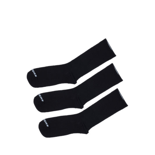 SKECHERS 3PK NON TERRY CREW UNISEX - BLACK
