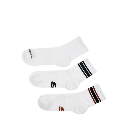 Skechers 3Pk Mens 1/2 Terry Hi Qtr Crew - White