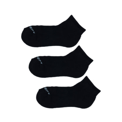 Skechers 3PK 1/2 Terry Qtr Crew Women Socks - Black