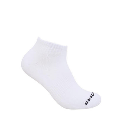 Skechers 3Pk Unisex 1/2 Terry Qtr Crew Socks - White / Black
