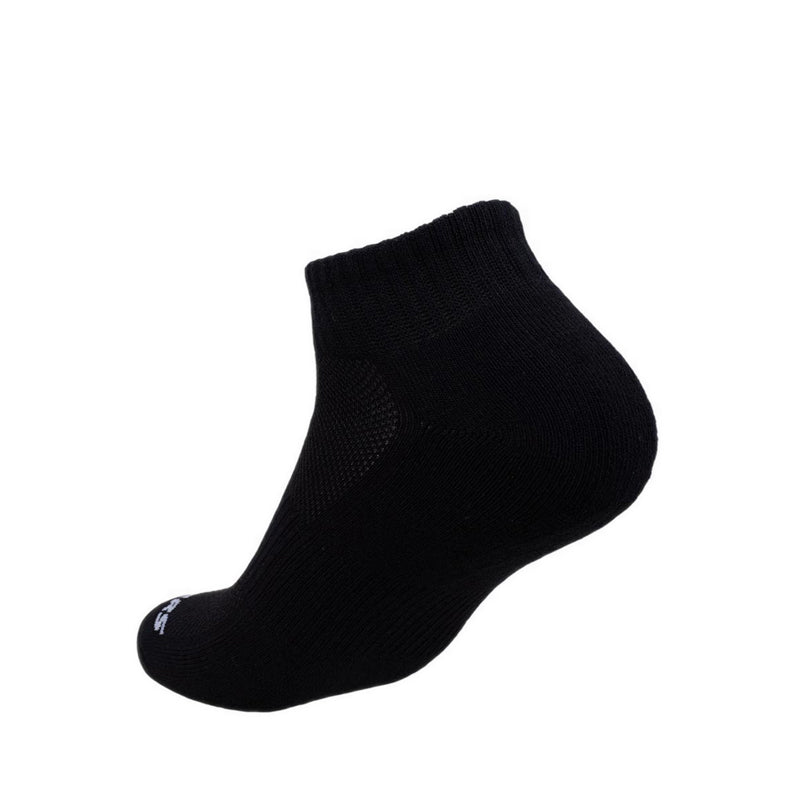 Skechers 3Pk Unisex 1/2 Terry Qtr Crew Socks - Black