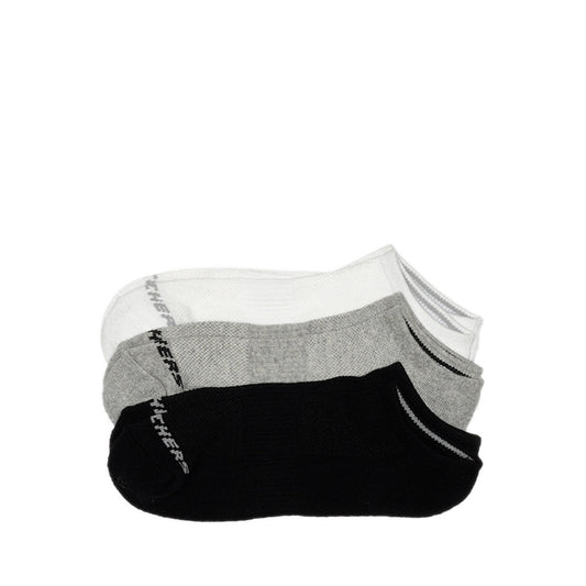 Skechers 3Pk Unisex 1/2 Terry No Show Socks - White