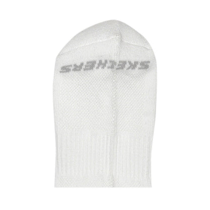Skechers 3Pk Unisex 1/2 Terry No Show Socks - White