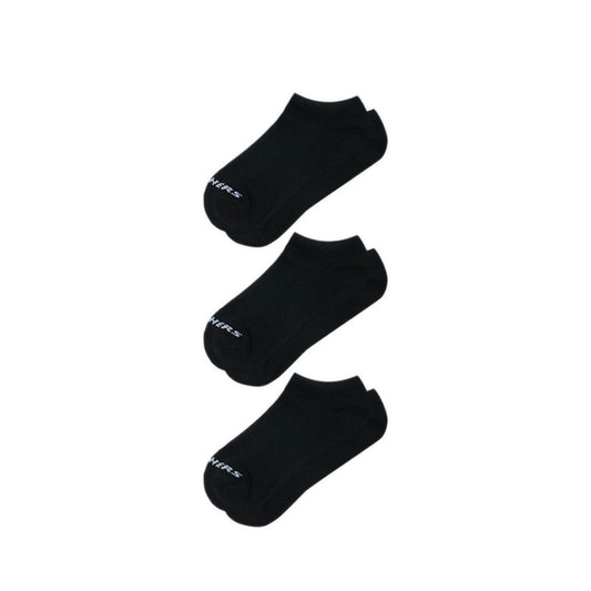 Skechers Unisex 3 Pack No Show Cotton Socks Unisex's Socks - Black