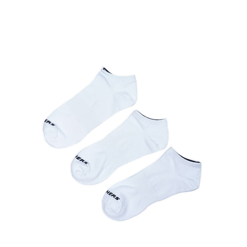 SKECHERS UNI 3PK NON TERRY NO SHOW WHITE UNISEX'S SOCKS - WHITE
