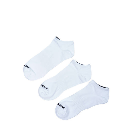 SKECHERS UNI 3PK NON TERRY NO SHOW WHITE UNISEX'S SOCKS - WHITE