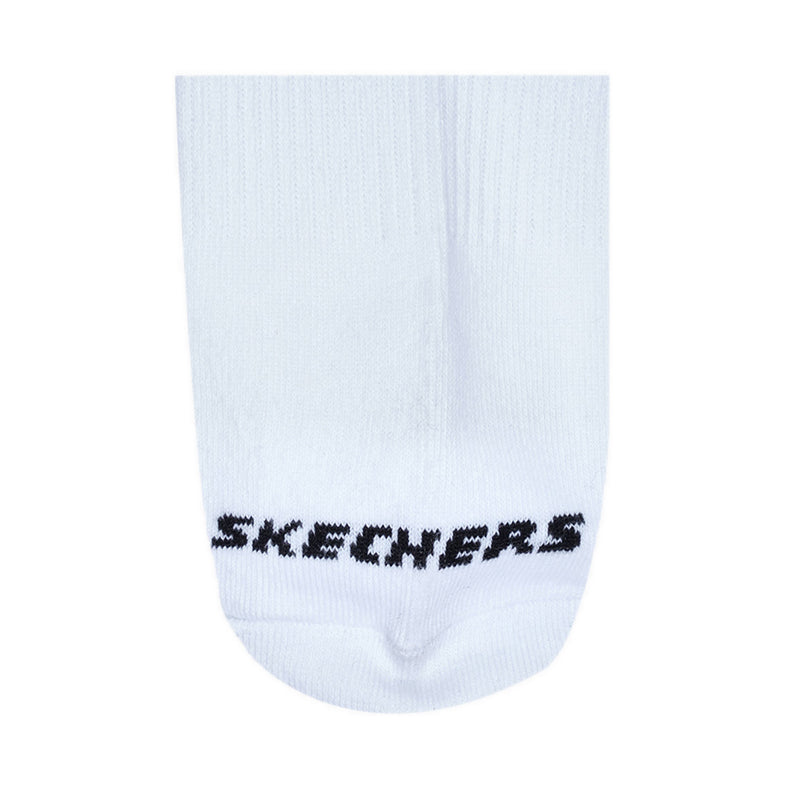 SKECHERS UNI 3PK NON TERRY NO SHOW WHITE UNISEX'S SOCKS - WHITE