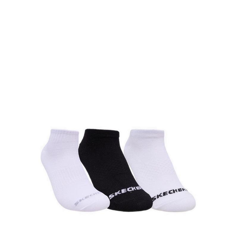 Skechers 3PK Non Terry Low Cut Unisex Socks - Black