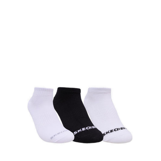 Skechers 3PK Non Terry Low Cut Unisex Socks - Black